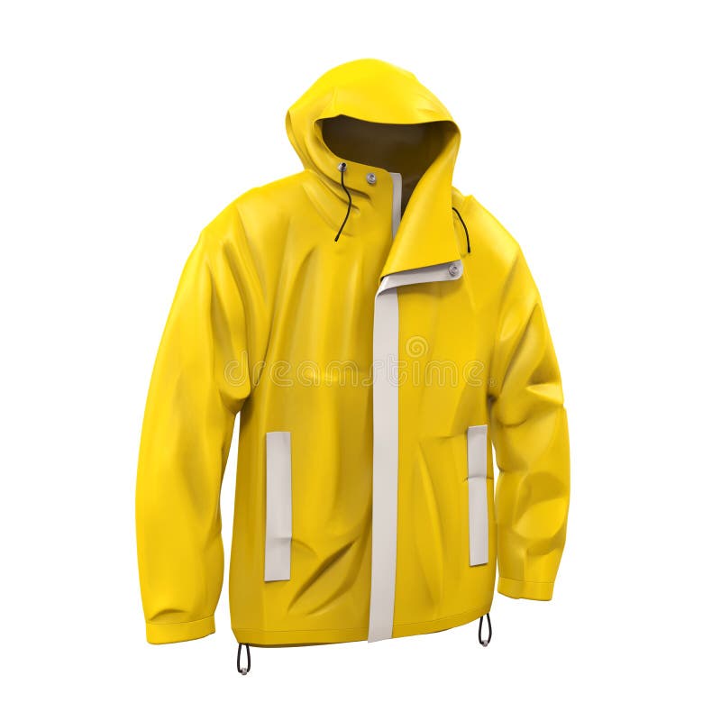 yellow rubber rain jacket