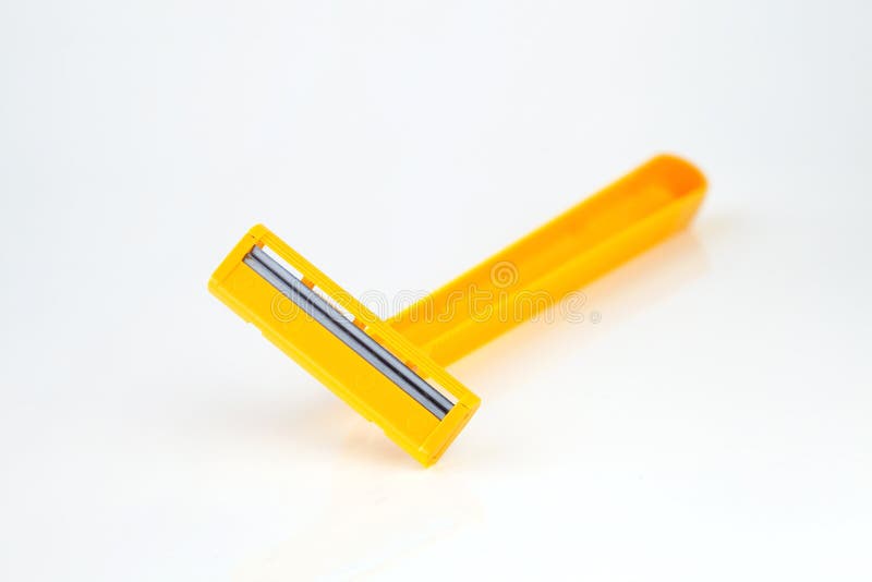 The Yellow Razor Isorated on White Background Stock Photo Image of
