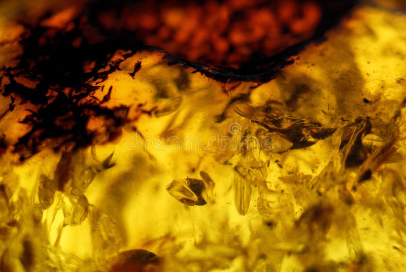 Yellow-red amber closeup