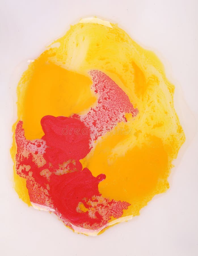 Yellow and Red Paints Mixed Stock Photo Image of colour, primary 6357636