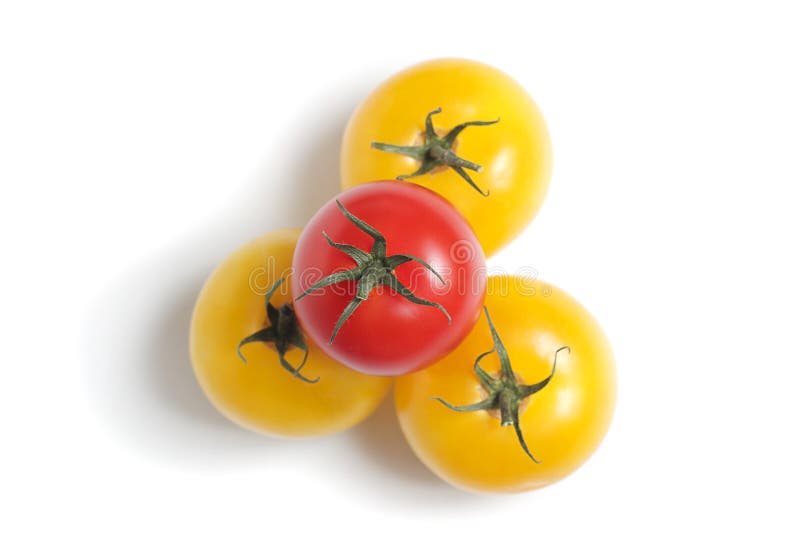 Yellow and red tomatoes stock photo. Image of ingredient 12972830