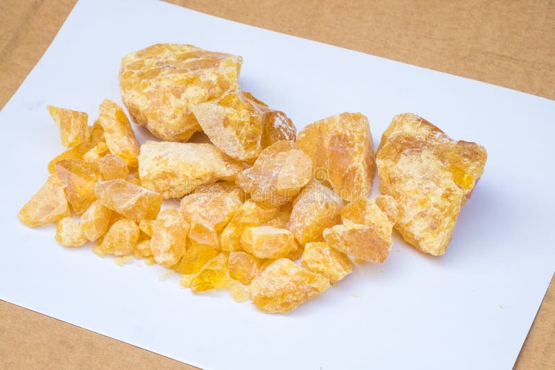 Yellow Resin from Natural Rubber Stock Image Image of crystal, wood