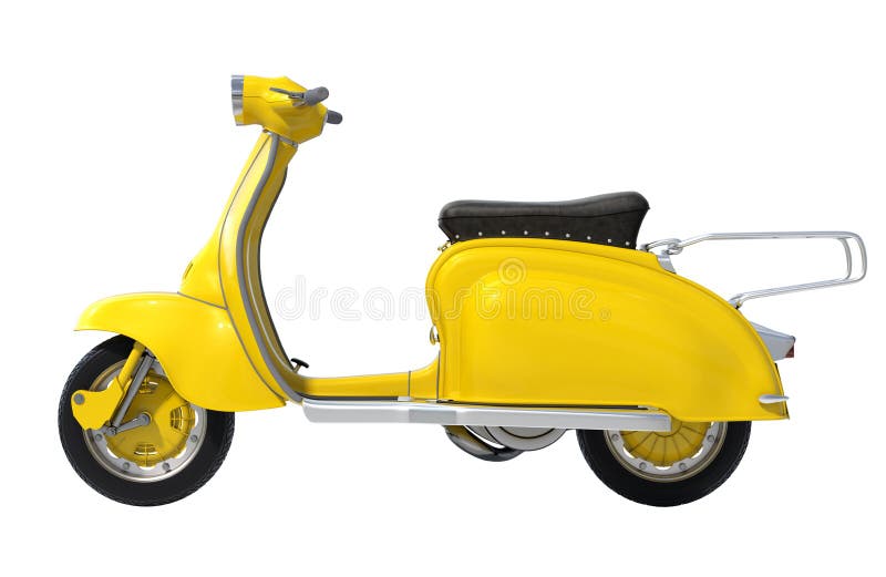 Yellow Retro Scooter stock images Yellow Retro Scooter stock images