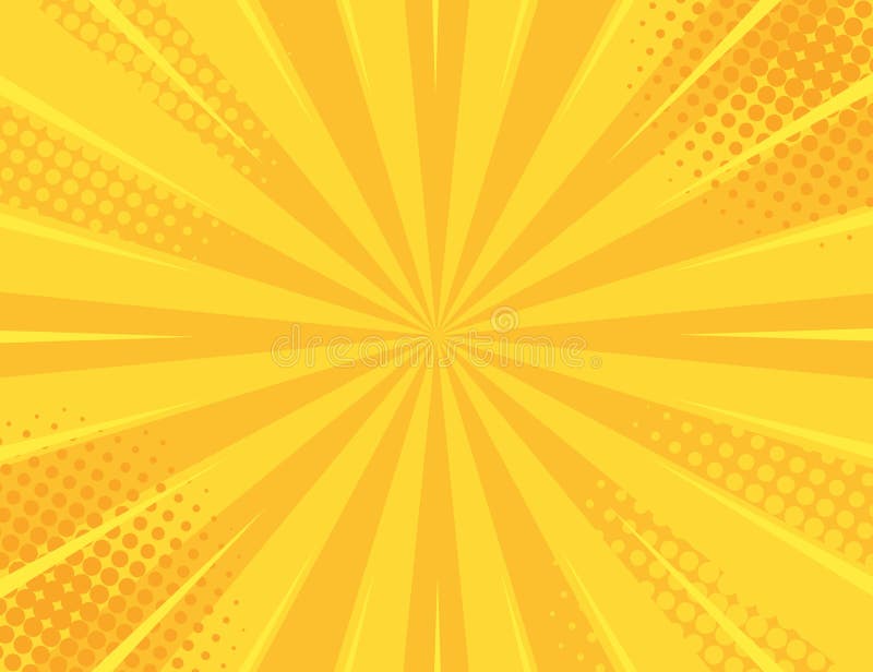 Yellow Retro vintage style background with sun rays vector illustration