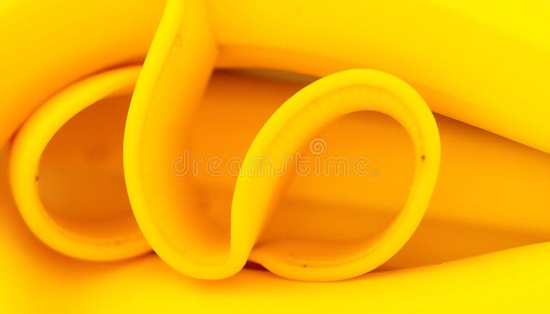 Yellow ribbon abstract, flowing design, bright color, modern art, Stock Photo, Generative AI royalty free illustration