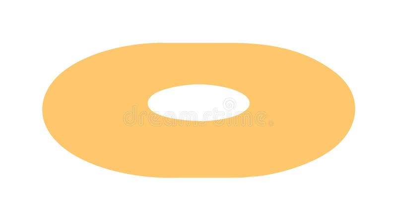 Yellow ring icon, abstract circle or tire symbol , vector design Generative AI stock illustration