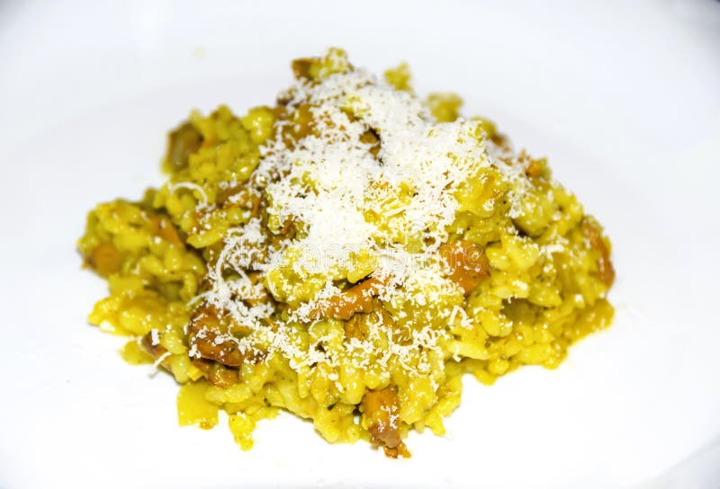 Yellow risotto stock image. Image of yellow, paella, saffron 86367481