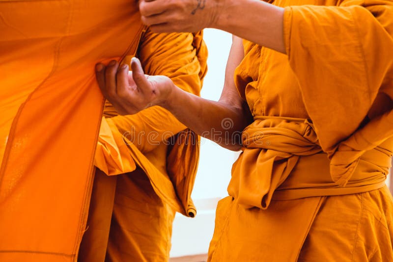 Closeup on buddhist monk