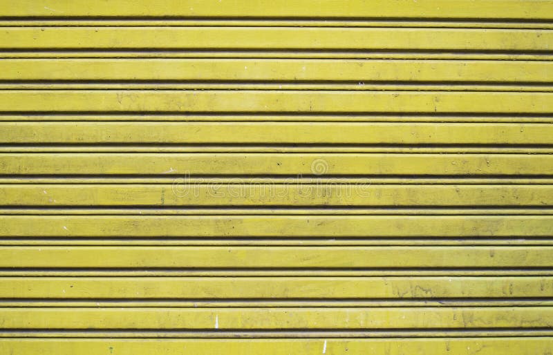 Yellow roller door