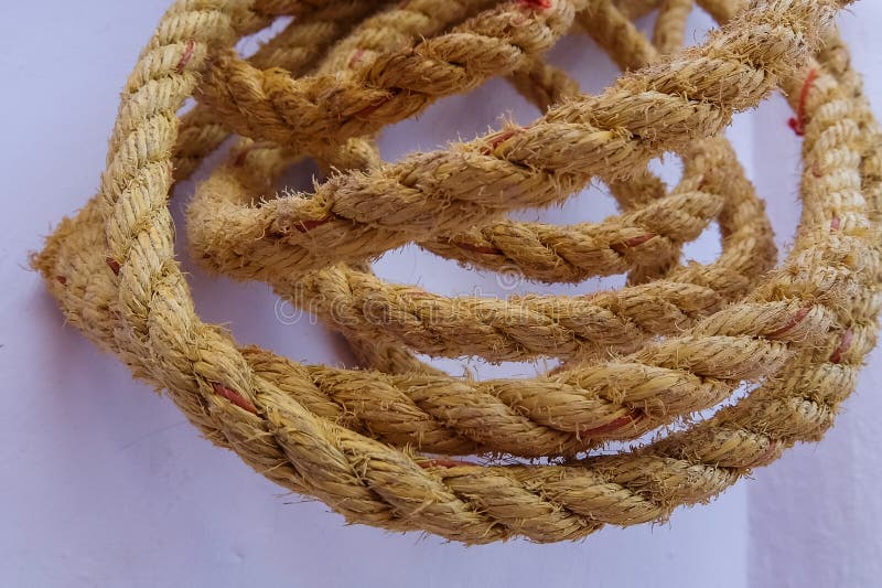 Yellow Rope Hanging on the Wall Stock Photo Image of building