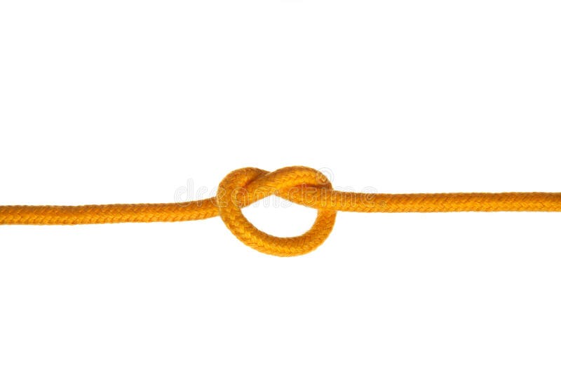 Yellow Rope with Knot stock image. Image of orange, cord 15843229
