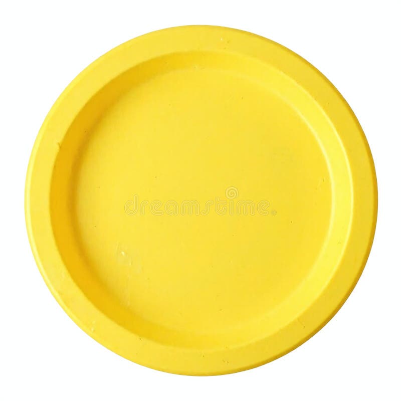 This image features a bright yellow round plate, isolated on a transparent background. The ceramic dinnerware is smooth and shiny, showcasing a clean and minimal design, suitable for serving meals in a modern kitchen. This image was created using AI. Cleanplate vectors