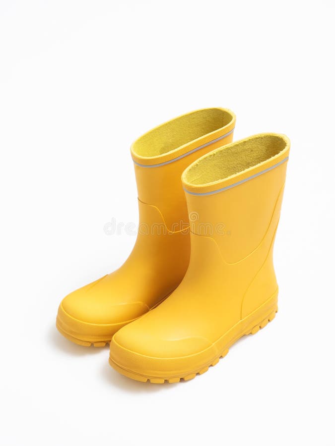 Yellow rubber boots stock image. Image of rubber, yellow 259904175