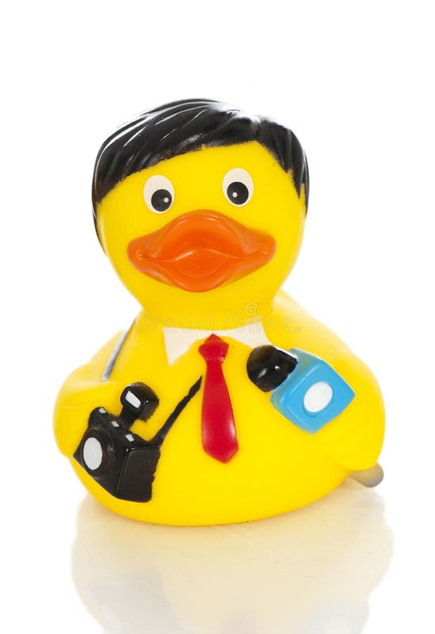 Yellow rubber duck stock photos