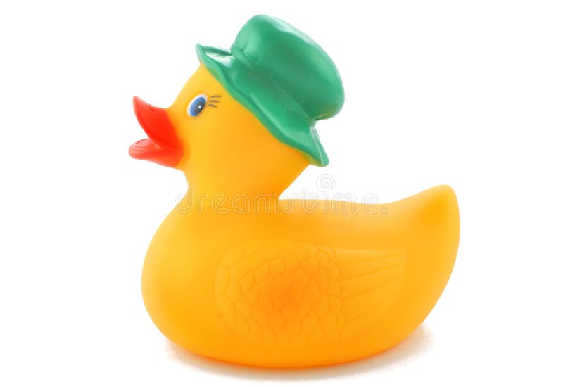 Yellow rubber duck stock photos