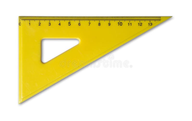 Yellow Ruler for Mathematics and Geometry in School Stock Photo - Image ...