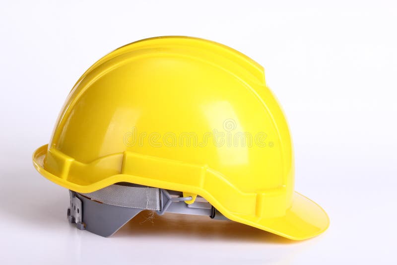 Yellow safety hat stock image. Image of build, object 32563177