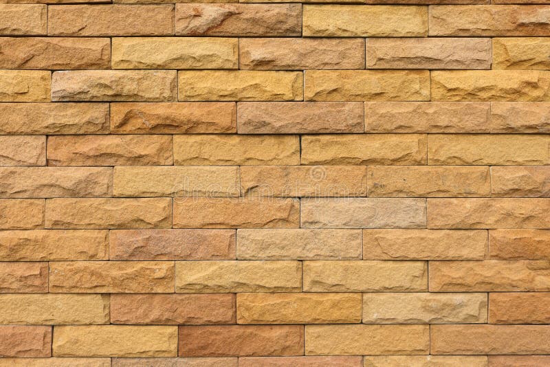 The Yellow sand Brick Walls Stock Image Image of 