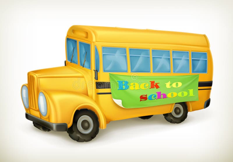 Yellow school bus stock illustration