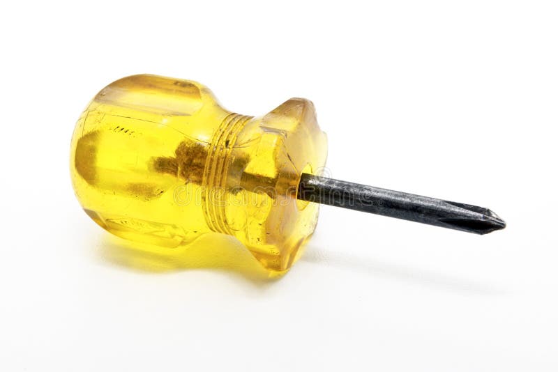 Yellow screwdriver stock image. Image of tool, implement 12145507