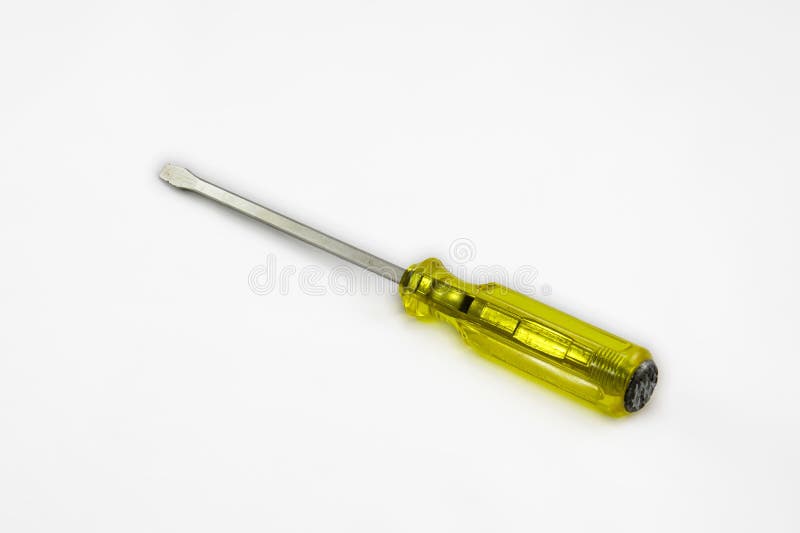 Yellow screwdriver stock image. Image of repair, stainless 61598199