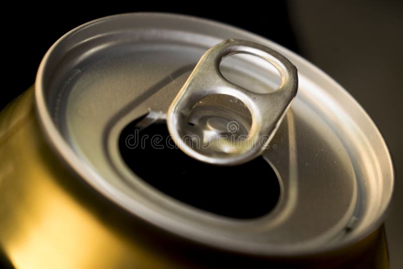 Yellow shiny Beer can stock image. Image of answer, pale 133136263