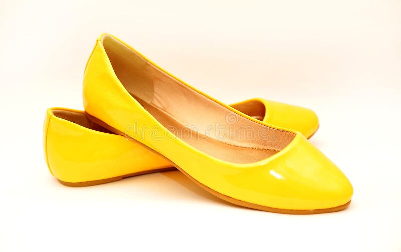 Yellow shoes stock photo. Image of fashionable, foot - 31068032