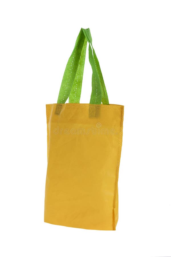 Yellow shopping bag stock photo. Image of accessory, business 57723642