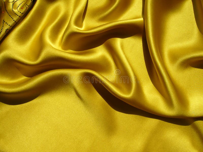 Yellow Silk Fabric. Natural Silk Stock Photo Image of petal, golden