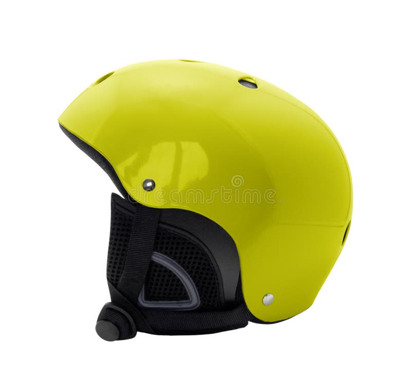Yellow ski helmet stock image. Image of close, risk 133910299