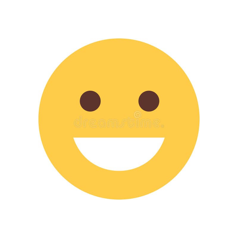 Yellow Smiling Cartoon Face Laughing Emoji People Emotion Icon Stock