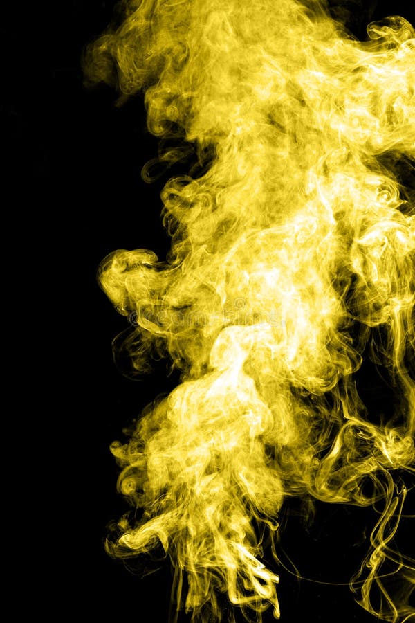 Yellow smoke stock photo. Image of elegance, black, incense 46576710