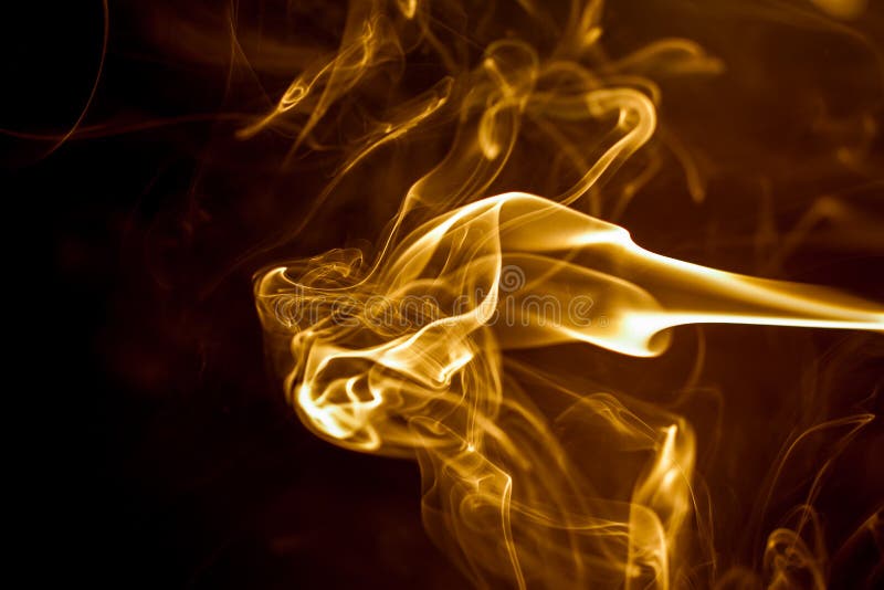 Yellow Smoke on Black Background Stock Photo Image of texture