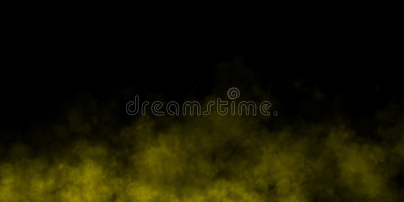 Yellow smoke cloud on transparent background mockup template for visual effects presentations or digital projects stock illustration