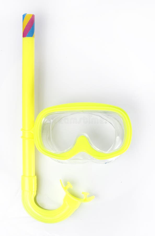 Download Yellow Snorkel And Mask On White Background Stock Image Image Of Scuba White 33240277 PSD Mockup Templates