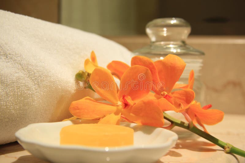 Yellow, soap royalty free stock image