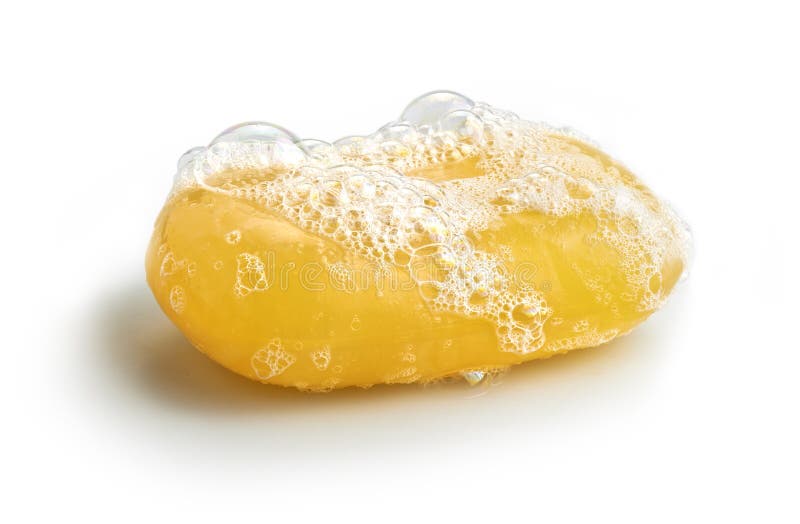 Yellow soap bubble royalty free stock photo