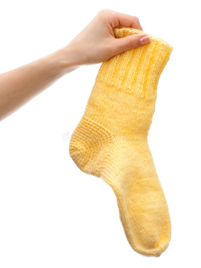 Yellow sock stock photo. Image of garment, clothing, white - 13202424