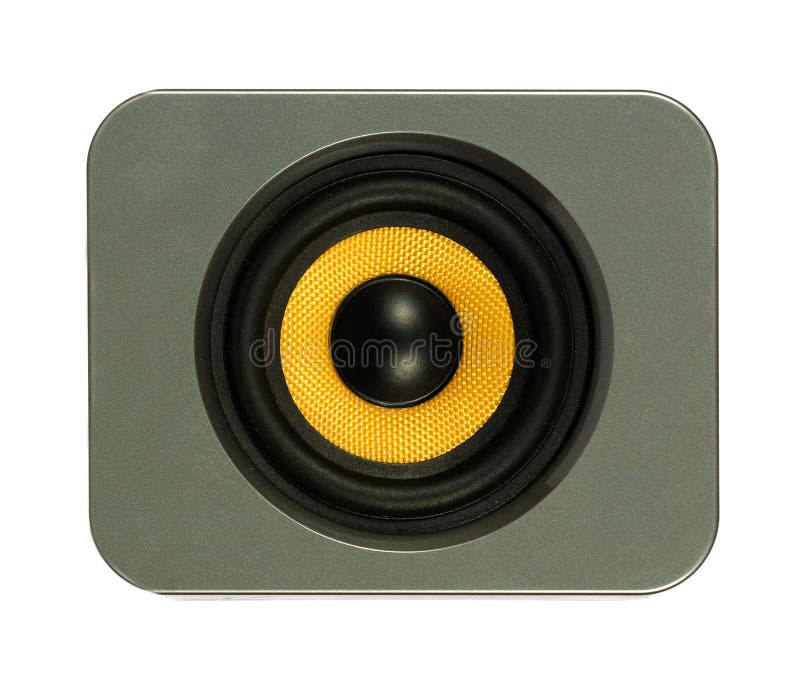 Yellow speaker stock image. Image of musical, bass, loud 7200929