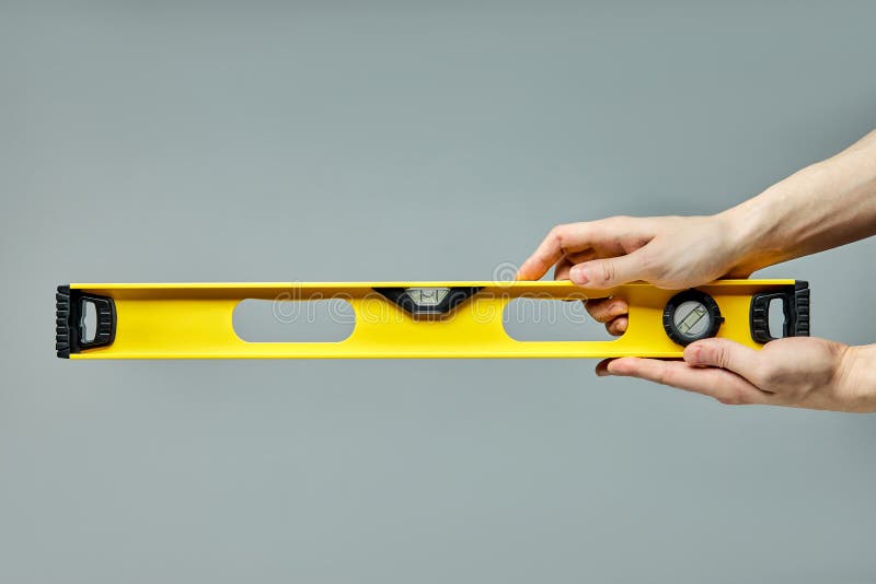 Yellow Spirit Level Bubble Level Designed To Indicate Whether a