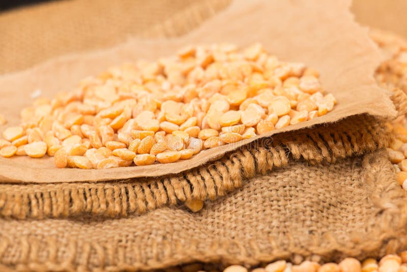 Yellow split peas stock photo. Image of legume, objects 53825964