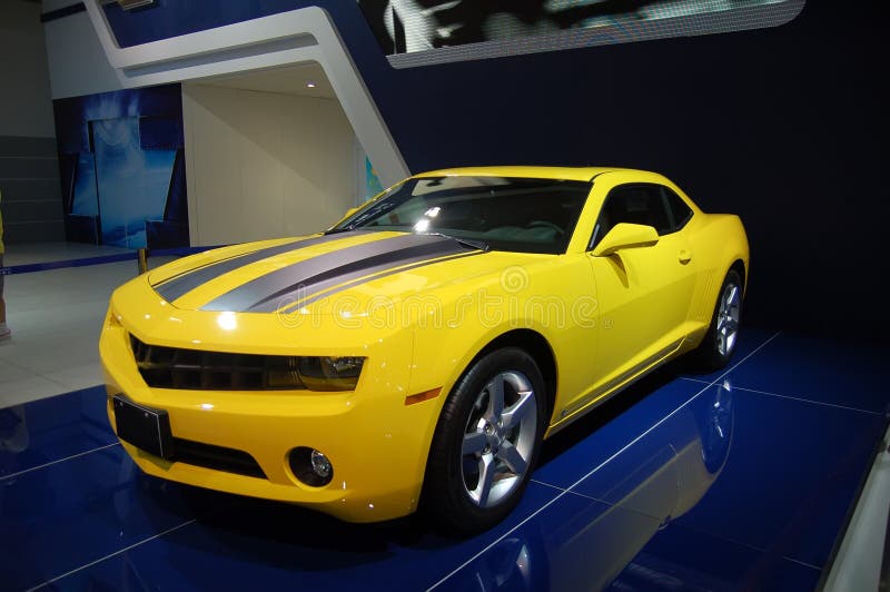 Yellow sports car toyota