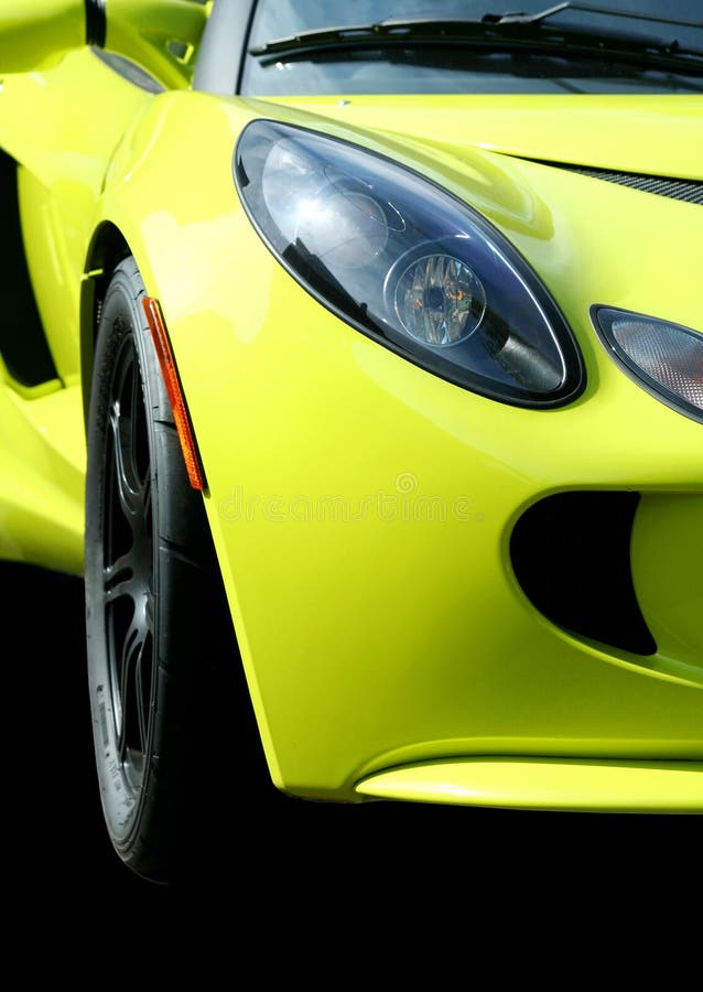 Yellow sports car