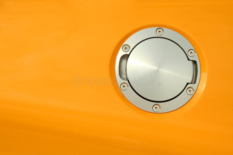 Yellow Sports Car Gas Cap Picture. Image 6530250