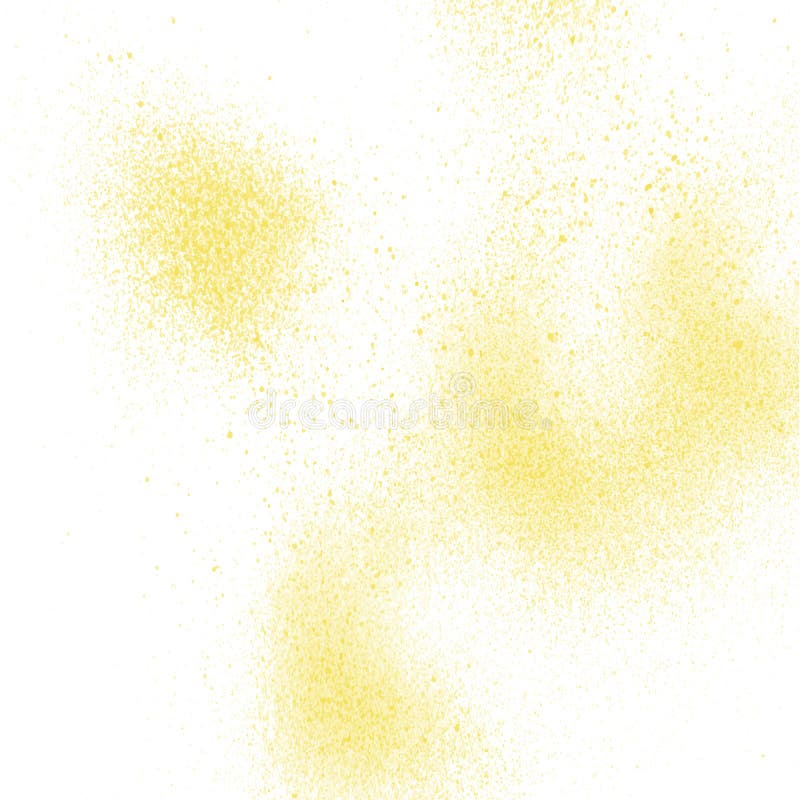 Yellow Spray Paint on White Background Stock Illustration