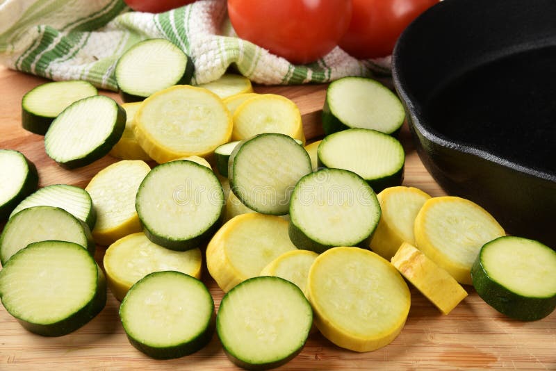 Yellow squash and zucchini stock photo. Image of cooking 73614428