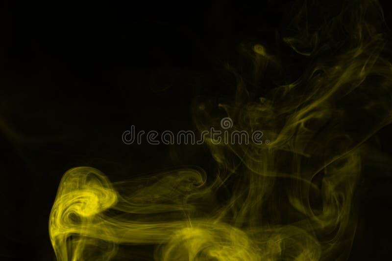 Yellow Steam on a Black Background Stock Photo Image of environment