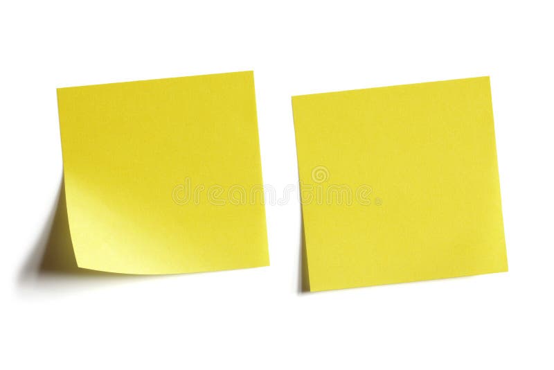 Yellow sticky note stock image Yellow sticky note stock image