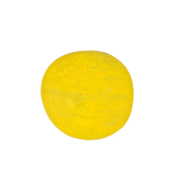 A yellow painted pebble stone isolated on a white background. Painted curve stock images, royalty-free photos and pictures