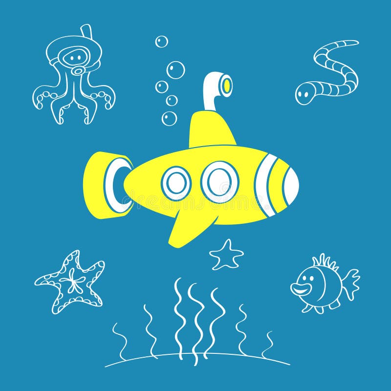 Yellow Submarine royalty free illustration Yellow Submarine royalty free illustration